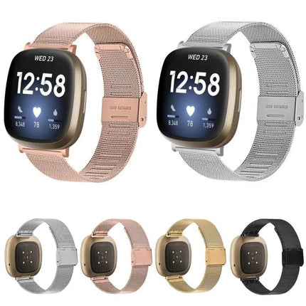 Fitbit Versa 3/4 Sense Metal Milanese Buckle Watch Band