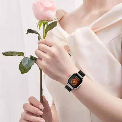 Metal Butterfly Buckle Watch Band For Fitbit Versa 3/4 Sense