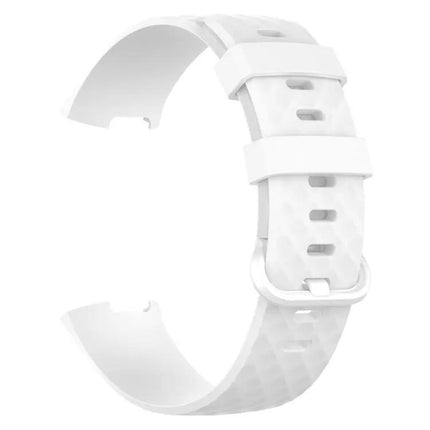 Silver TPU Wrist Strap For Fitbit Charge 4 And Charge 3 S