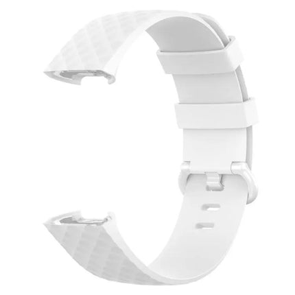 Silver TPU Wrist Strap For Fitbit Charge 4 And Charge 3 S