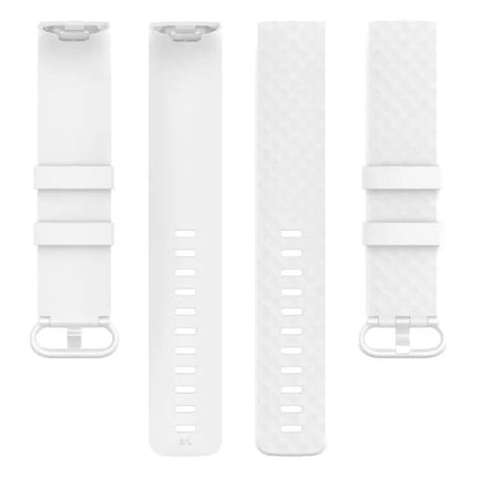 Silver TPU Wrist Strap For Fitbit Charge 4 And Charge 3 S