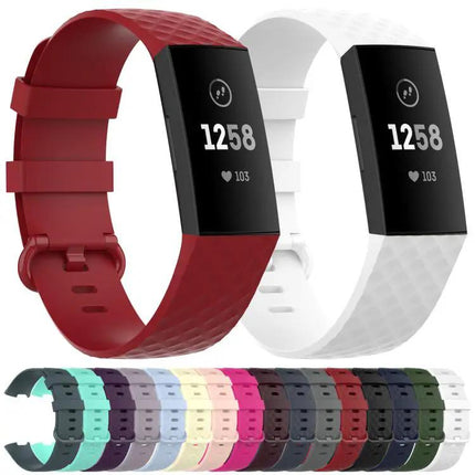 Silver TPU Wrist Strap For Fitbit Charge 4 And Charge 3 S