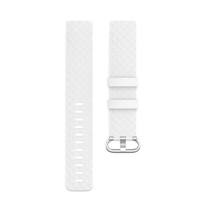 TPU Wrist Band For Fitbit Charge 4 And 3 Large Silver