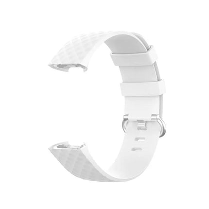 TPU Wrist Band For Fitbit Charge 4 And 3 Large Silver