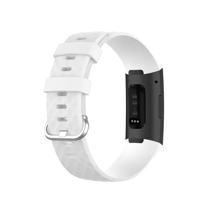 TPU Wrist Band For Fitbit Charge 4 And 3 Large Silver