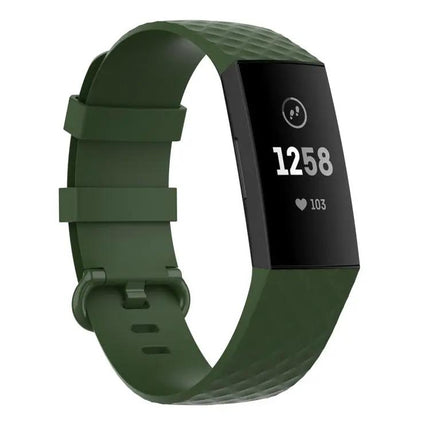 TPU Wrist Band For Fitbit Charge 4 And 3 Large Silver