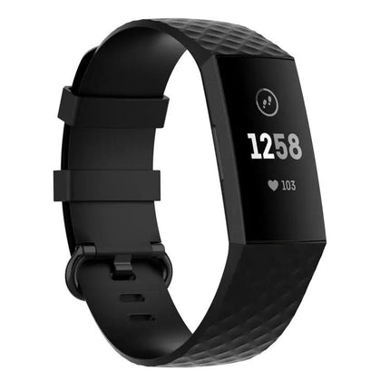 TPU Wrist Band For Fitbit Charge 4 And 3 Large Silver