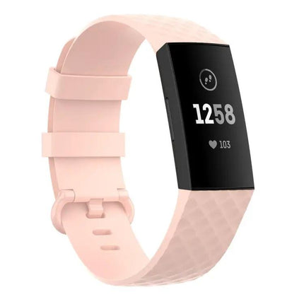 TPU Wrist Band For Fitbit Charge 4 And 3 Large Silver