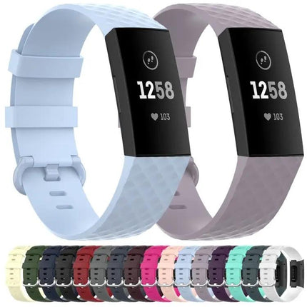 TPU Wrist Band For Fitbit Charge 4 And 3 Large Silver