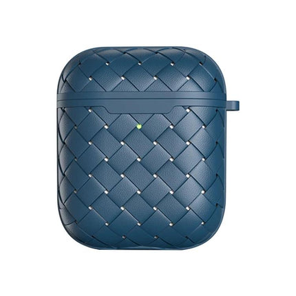 Daily Protective Case for AirPods During Everyday Use - blue woven TPU slim protective cover with charging access