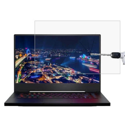 Tempered Glass Screen Protector for 15.6-Inch ASUS Laptops shown on laptop reducing glare and resisting scratches