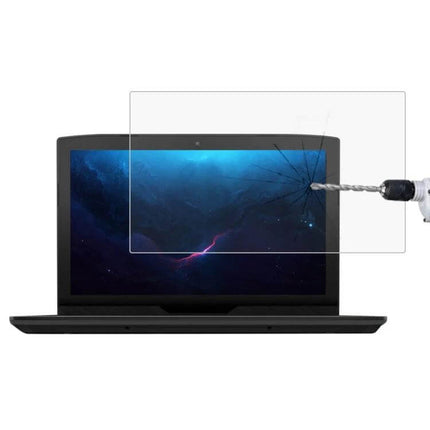 Tempered Glass Screen Protector for 15.6-Inch ASUS Laptops showing crack resistance and anti-glare protection on laptop display