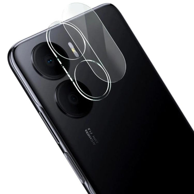 Imak Tempered Glass Film for Smartphone Rear Camera Protection clear scratch-resistant camera lens protector on black phone