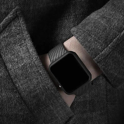 Carbon Fiber Silicone Apple Watch Band Compatible 38-49mm