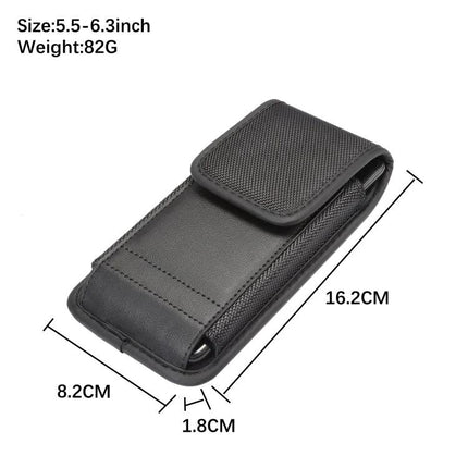 Practical Nylon Waist Bag With Card Slot black compact nylon oxford phone pouch with flap and dimensions for hiking cycling commuting