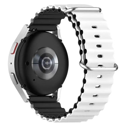 Universal Ocean-Style Silicone Two-Tone Watch Band 20mm 22mm