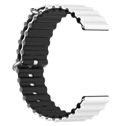 Universal Ocean-Style Silicone Two-Tone Watch Band 20mm 22mm