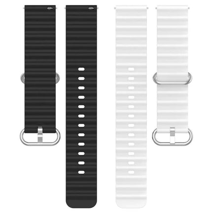 Universal Ocean-Style Silicone Two-Tone Watch Band 20mm 22mm