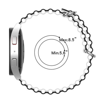 Universal Ocean-Style Silicone Two-Tone Watch Band 20mm 22mm
