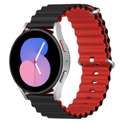 Universal Ocean-Style Silicone Two-Tone Watch Band 20mm 22mm