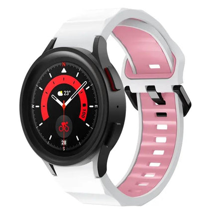 Two-Color Silicone Watch Band 20mm for Galaxy Watch5 Pro