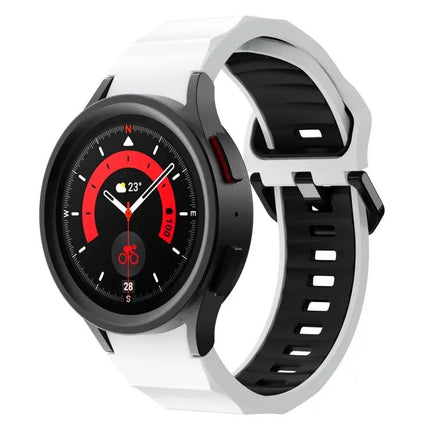 Two-Color Silicone Watch Band 20mm for Galaxy Watch5 Pro