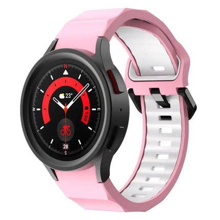 Two-Color Silicone Watch Band 20mm for Galaxy Watch5 Pro