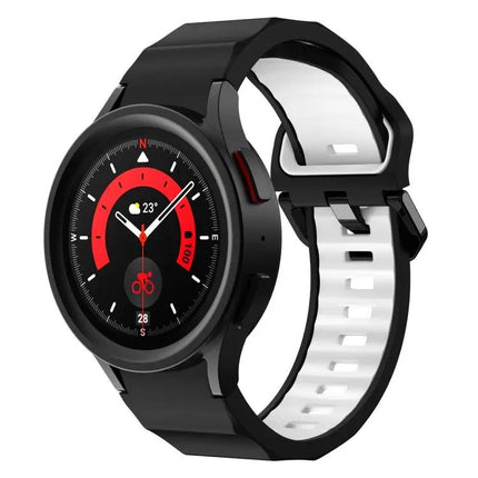 Two-Color Silicone Watch Band 20mm for Galaxy Watch5 Pro