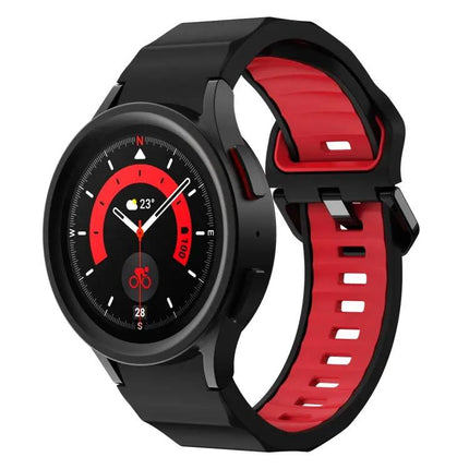 Two-Color Silicone Watch Band 20mm for Galaxy Watch5 Pro