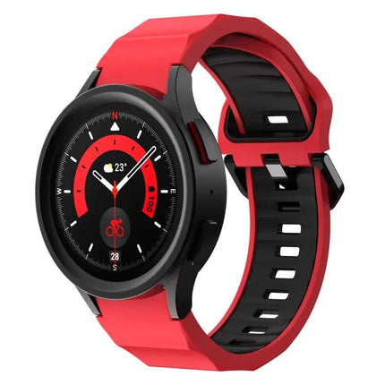 Two-Color Silicone Watch Band 20mm for Galaxy Watch5 Pro