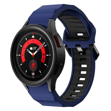 Two-Color Silicone Watch Band 20mm for Galaxy Watch5 Pro