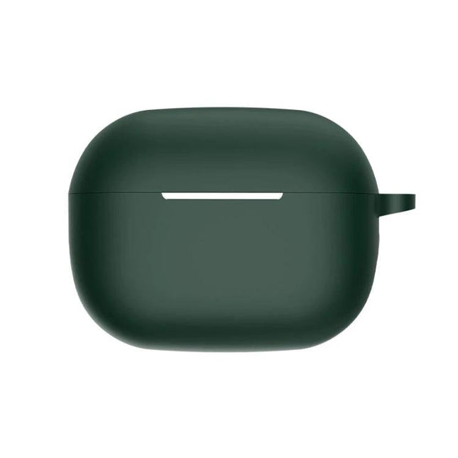 Silicone Case Protects Earphones in Daily Commutes and Activities - dark green flexible silicone earphone protective case