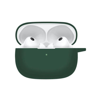 Silicone Case Protects Earphones in Daily Commutes and Activities - dark green flexible silicone protective earphone case