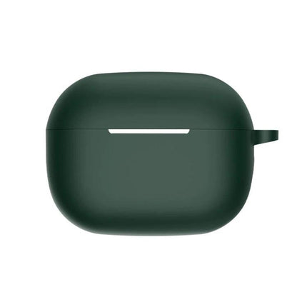 Silicone Case Protects Earphones in Daily Commutes and Activities - dark green flexible silicone protective earphone case