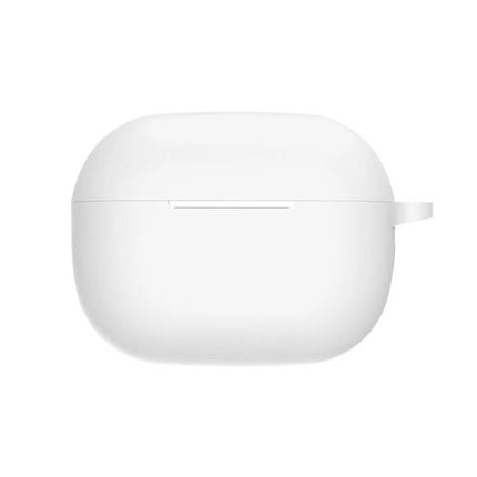 Silicone Case Protects Earphones in Daily Commutes and Activities — white flexible protective earphone case for gym and commute
