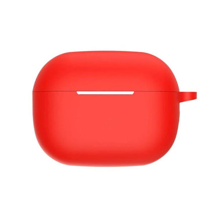 Silicone Case Protects Earphones in Daily Commutes and Activities - red flexible silicone earphone case for walking, gym, and busy commutes