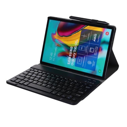 Protective Case with Bluetooth Keyboard and Stand for Galaxy Tab A 8.4 T307 - black folio with detachable keyboard and stand