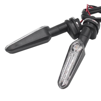 LED Turn Signal Lights for Yamaha Motorcycles, One Pair - black LED motorcycle turn signals front or rear, durable ABS PC PA construction