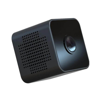 X1 Compact WiFi Camera for Home Security with Night Vision - compact black cube WiFi camera with night vision and motion alerts for apartments and small offices
