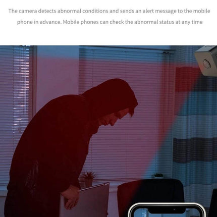 X1 Compact WiFi Camera for Home Security with Night Vision detecting motion and sending mobile alert when intruder present