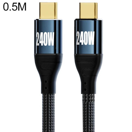 Durable Type-C Cable for Everyday Device Charging Needs — 0.5M braided 240W PD 3.1/E-Mark fast charging cable