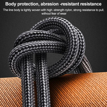 Durable Type-C Cable for Everyday Device Charging Needs braided nylon cable knot showcasing abrasion-resistant build and PD 3.1/E Mark 240W fast charging