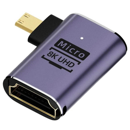 HDMI to Micro HDMI Adapter for Everyday Device Connections, compact purple 8K UHD Micro HDMI to HDMI adapter for streaming and presentations