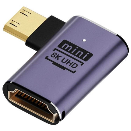 HDMI to Micro HDMI Adapter for Everyday Device Connections – compact 8K UHD mini adapter in purple for TVs, monitors, smartphones and cameras