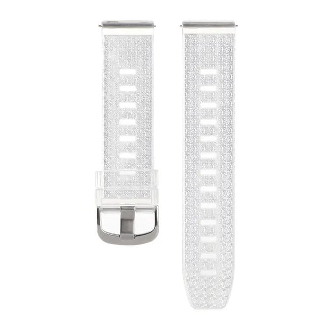 Clear Glitter Diamond Texture Silicone Watch Band 20mm 22mm