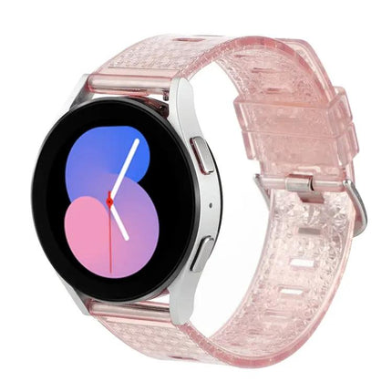 Clear Glitter Diamond Texture Silicone Watch Band 20mm 22mm