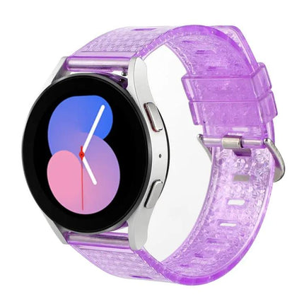 Clear Glitter Diamond Texture Silicone Watch Band 20mm 22mm