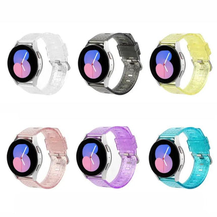 Clear Glitter Diamond Texture Silicone Watch Band 20mm 22mm