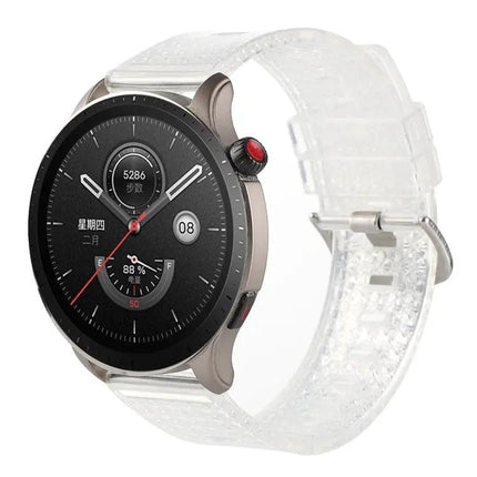 Clear Glitter Diamond Texture Silicone Watch Band 20mm 22mm