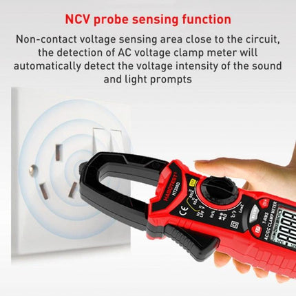 HABOTEST Digital Clamp Multimeter for Electrical Testing and Measurement NCV probe sensing non-contact voltage detection handheld clamp meter